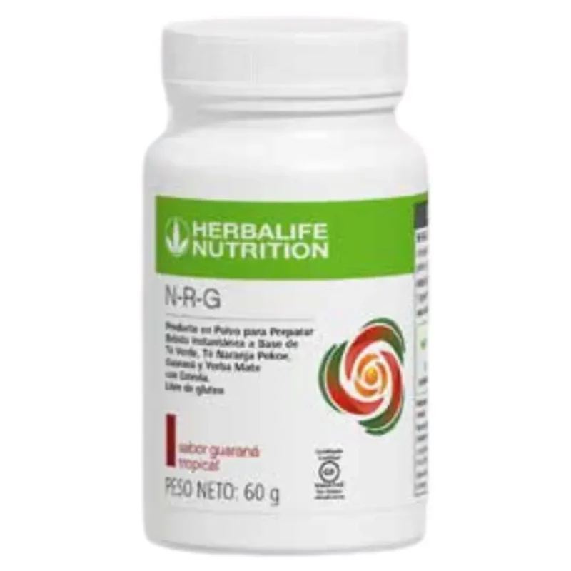 envase Té NRG Herbalife sabor tropica, especial para aumentar la energial