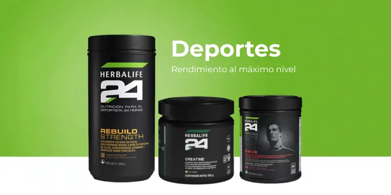 Productos Herbalife para deportistas en Chile — CR7 Drive, Rebuild Strength y H24 Creatine