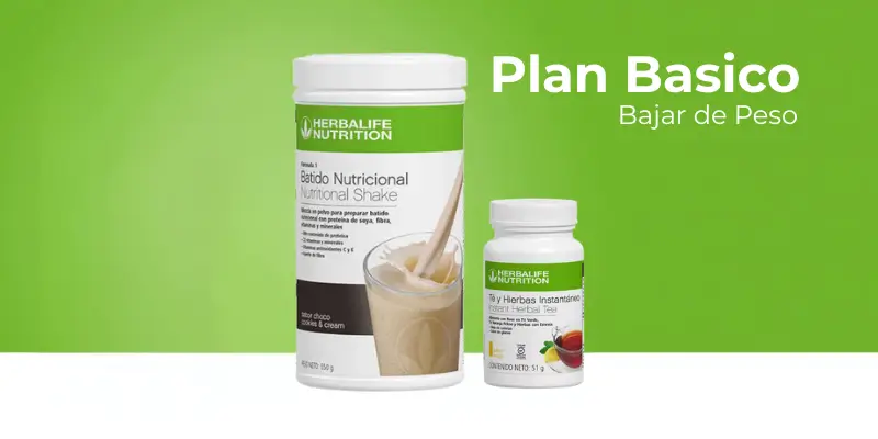 Plan básico Herbalife para bajar de peso Chile — Batido F1 y Té