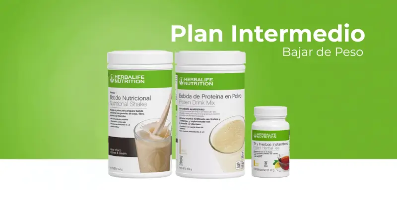 Plan intermedio Herbalife para bajar de peso Chile — F1, Té y PDM