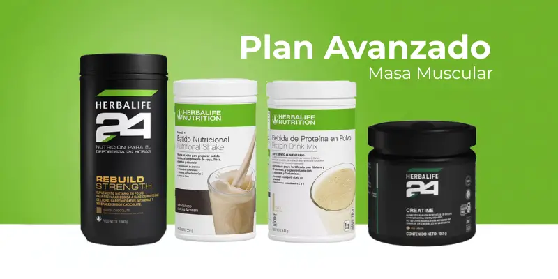 Plan avanzado masa muscular Herbalife Chile — F1, PDM, PPP y Rebuild