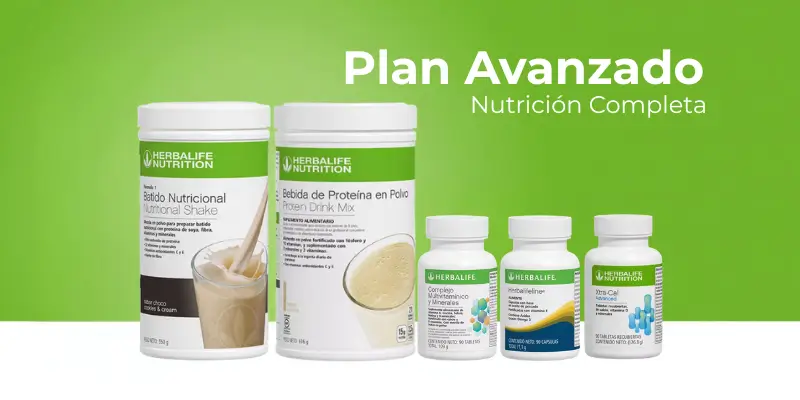 Plan avanzado nutrición completa Herbalife Chile — F1, Multivit, PDM, Omega 3 y Xtra-Cal