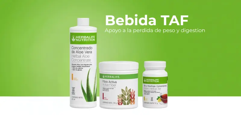 Combo TAF Normal Herbalife Chile — Té concentrado, Aloe Vera y Fibra Activa