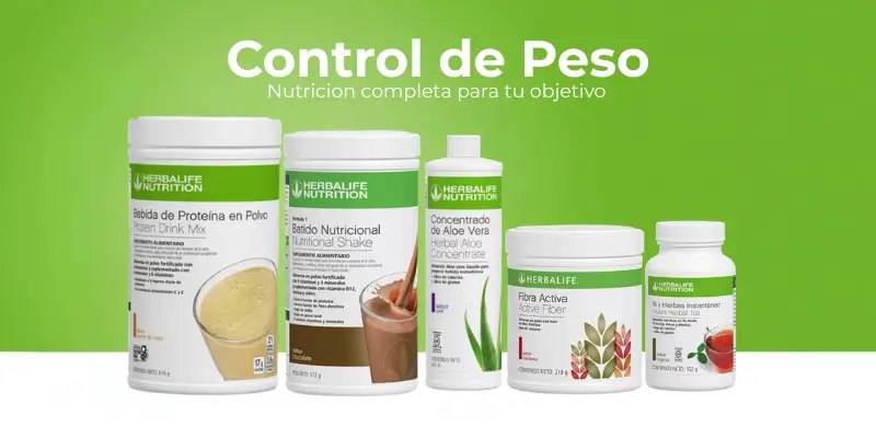 Control de peso Herbalife Chile — Fórmula 1, Fibra Activa, Té Concentrado y combo TAF