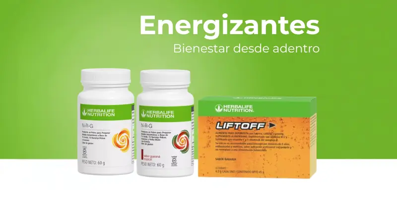 Energizantes Herbalife Chile — NRG Guaraná y Liftoff efervescente, energía sin azúcar