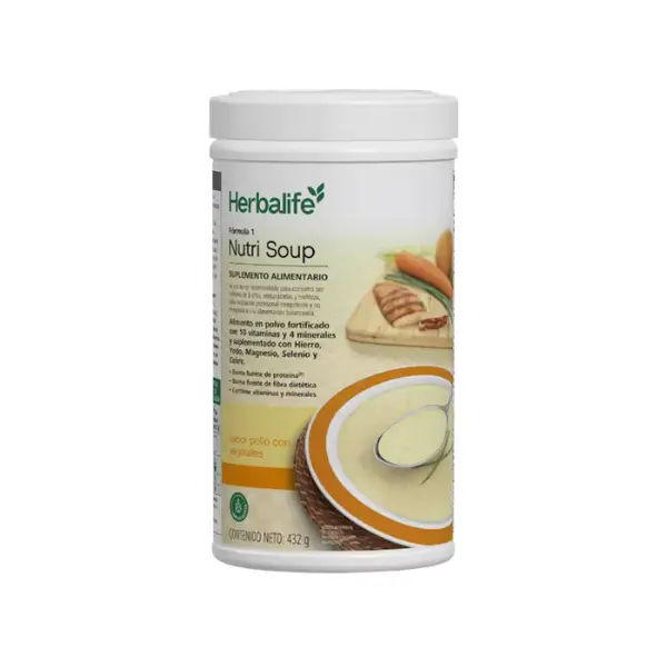 NutriSoup Herbalife Chile, Sopa Instantánea sabor Pollo y Vegetales, envase 16 porciones