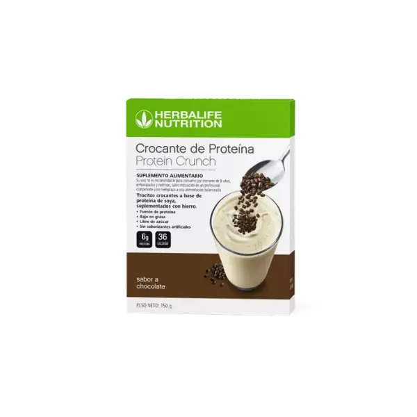 Protein Crunch Herbalife Chile, Crocante de Proteína sabor Chocolate, envase 15 porciones