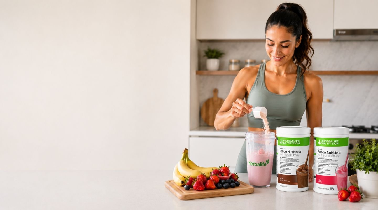 Preparación de un batido Fórmula 1 Herbalife en Colombia