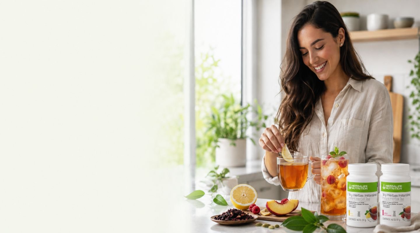 Preparación de un Té Herbalife en Colombia