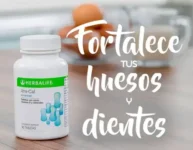 Foto del envase de Xtra-Cal de Herbalife, suplemento de calcio para el mantenimiento de huesos fuertes.