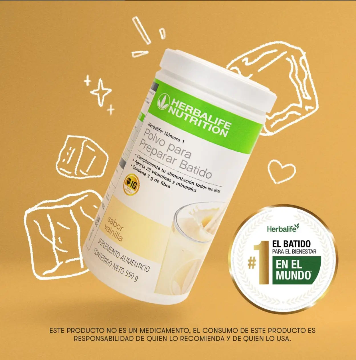 Malteada Formula 1 Herbalife México Vainilla